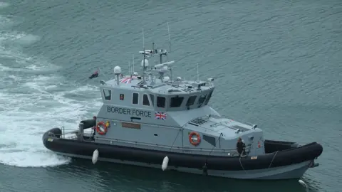 PA Media Border Force vessel in Channel (file image)