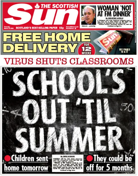 Scotland s papers School shutdown and NHS staff virus tests