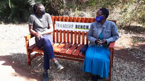 Friendship Bench Two people on a bench