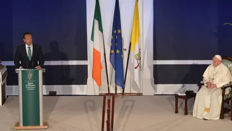 TIZIANA FABI Pope Francis and Taoiseach Leo Varadkar