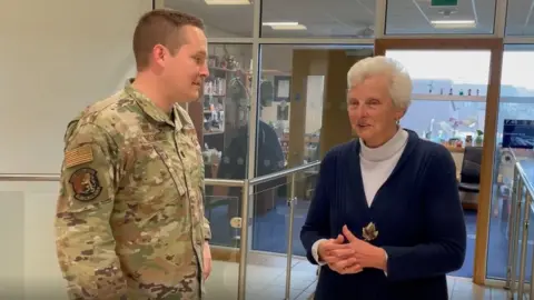 USAF Faith Rutterford with USAF serviceman