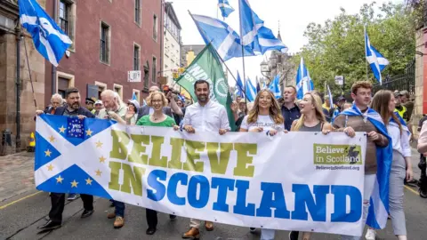 PA Media Believe in Scotland march