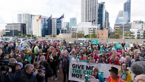 Getty Images Advocates of assisted dying in Perth on August 6, 2019