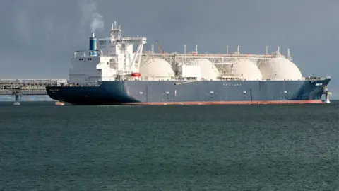 Getty Images The distinctive LNG carrier