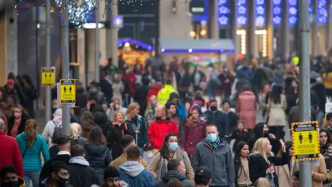 Getty Images Christmas shopping in Cardiff