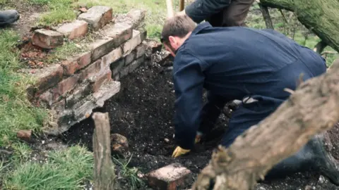 Staffordshire Police Police forensics at the scene in 1971