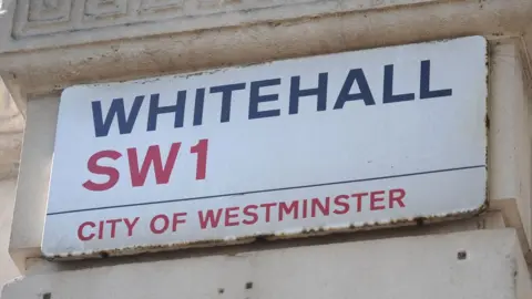 PA Media A sign for Whitehall