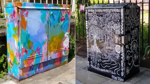 Chester BID BT cabinets painted by Jack Few and Mark Wigan