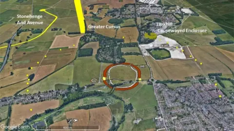 University of St Andrews/PA Wire Aerial shot showing location of discoveries