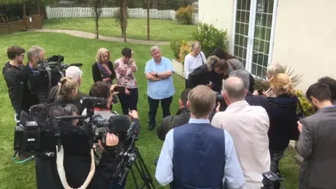 Families speak to the press