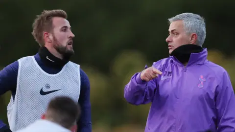 Harry Kane and Jose Mourinho