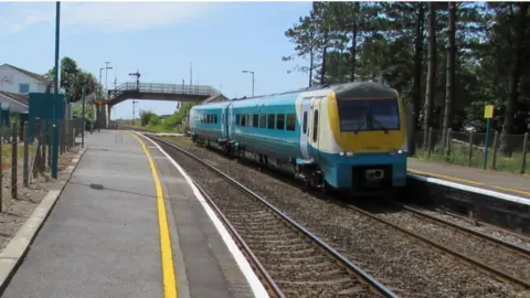 Jaggery/Geograph A photo of an Arriva train at Ferryside.