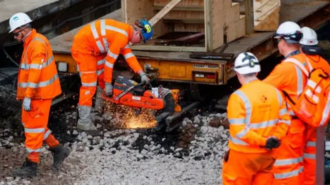 Getty Images Rail workers