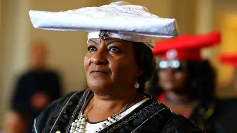 Reuters Herero woman in traditional dress