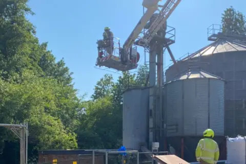 Essex County Fire and Rescue Service Silo fire in Mistley