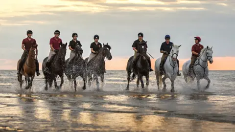 Chris Taylor Photo Household Cavalry Mounted Regiment on Holkham beach