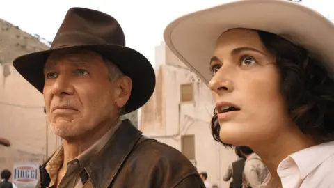 Lucasfilm Ltd Harrison Ford and Phoebe Waller Bridge