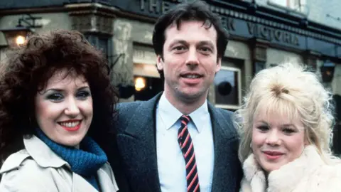 Anita Dobson, Leslie Grantham and Letitia Dean