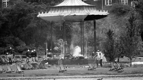 PA Regents Park bandstand after bomb