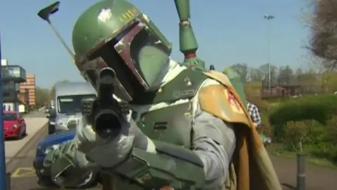 BBC A person dressed up