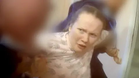 Undercover footage of Harley being restrained