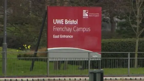 The entrance to the UWE Frenchay campus in Bristol