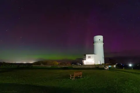 Gary Pearson Northern lights over Norfolk, 24 March 2023