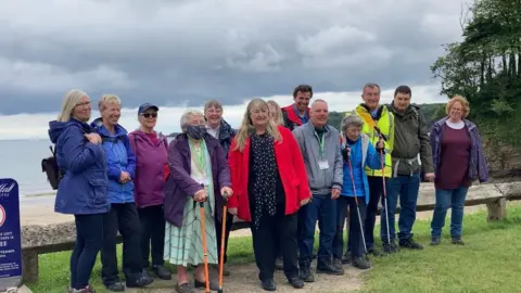 West Wales Walking for Wellbeing group with Julie James MS