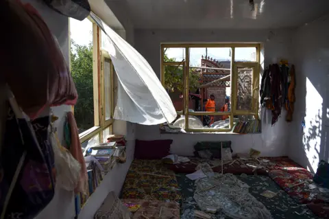 AFP The Kawsar-e Danish tutoring centre after a suicide bomb was detonated