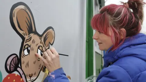 Alex Lucas/Upfest Artist Alex Lucas painting film character