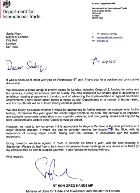 @GregHands Letter from Greg Hands