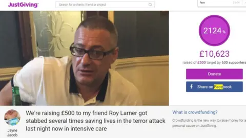 Jayne Jacob Roy Larner's JustGiving page