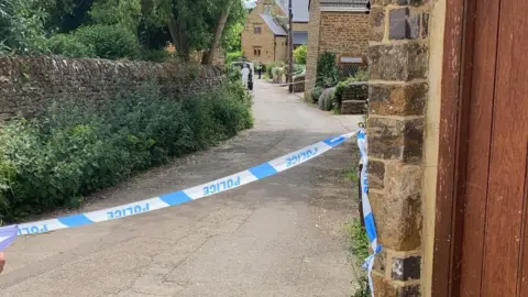 Police cordon in Middleton Cheney