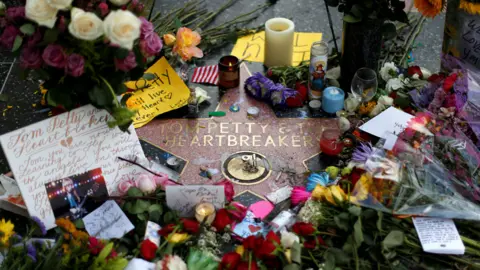 Reuters Tributes were left on the star of Tom Petty and the Heartbreakers on the Hollywood Walk of Fame