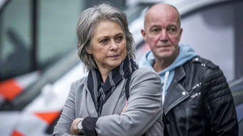 Getty Images Berthie and Peter Verstappen at the start of the trial in September 2020