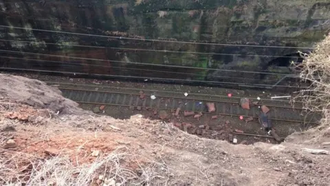 Network Rail The collapsed wall