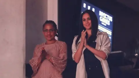 Getty Images Meghan Markle and her mother Doria Radlan