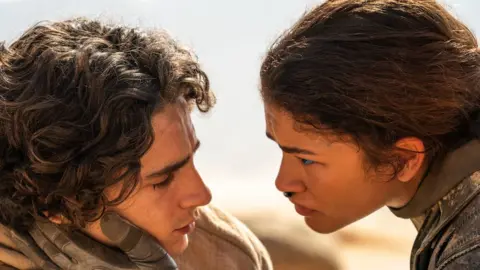 Warner Bros. Timothée Chalamet and Zendaya in Dune: Part Two