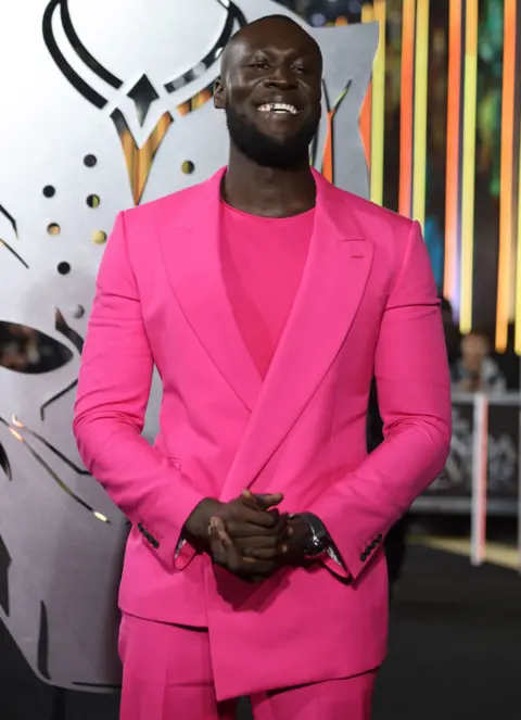 PA Media Stormzy attending the European premiere of Black Panther: Wakanda Forever