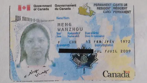 Court handout Meng Wanzhou permanent visa