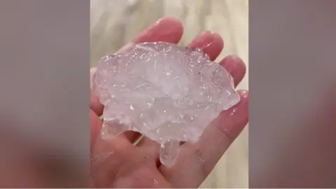 Golf-ball size hail