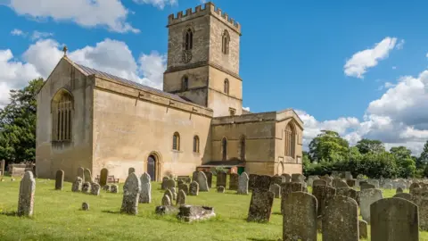 Anthony Morris St Michael's Church in Stanton Harcourt in the sunshine