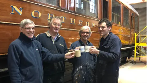 Severn Valley Railway (L-R) Derek Stagg, Hugh McQuade, John Beck and James Broughton