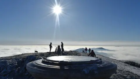 Nick Sturdy Looking down on the cloud inversions from the Worcestershire Beacon