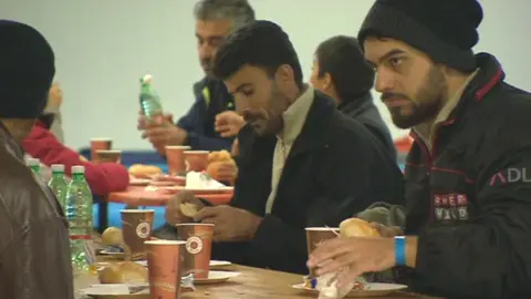 BBC Asylum seekers in hostel