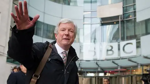 Getty Images Tony Hall outside the BBC