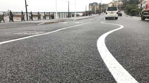 BBC The Beach road layout in Clevedon