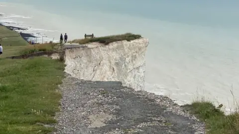 Birling Gap Coastguard Cliff fall at Beachy Head