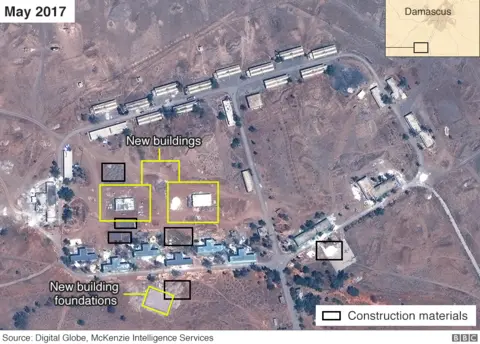 BBC Satellite image of compound in Syria