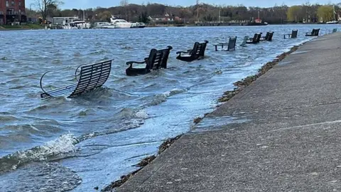 HM Coastguard Lowestoft Flooded park